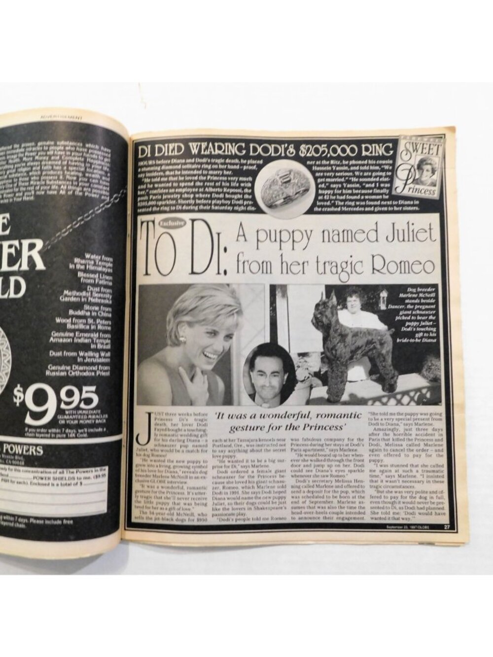Globe Princess Diana Special Commemorative Double Issue 9/22/1997 Poster - Picture 2 of 7